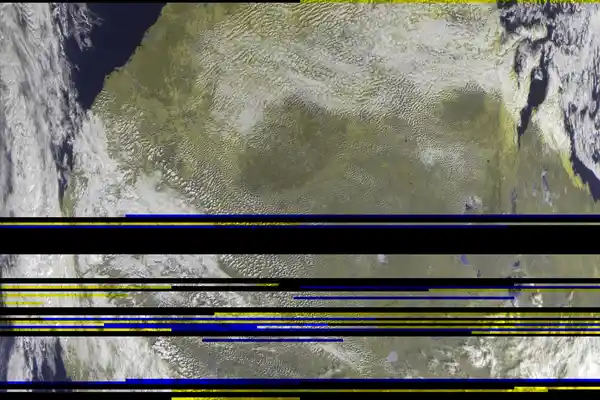 2026-08-22 Receiving image from Meteor M2-4 weather satellite
