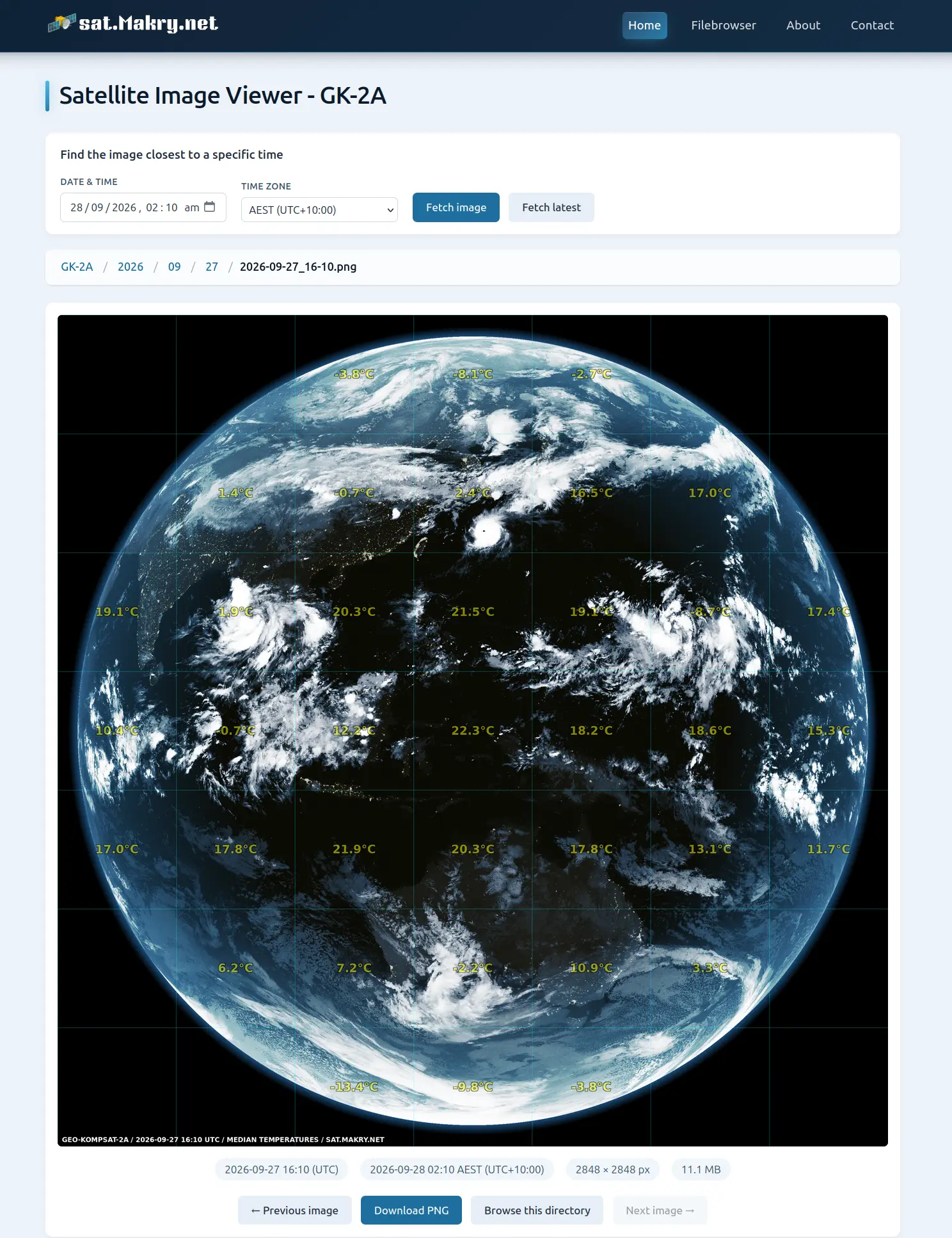 Screenshot of sat.makry.net